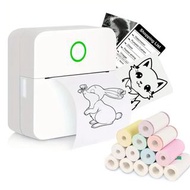 Mini Portabl Printer Inkless Sticker Maker, Free Cut Small Pocket Printer, Portable Thermal Printer 