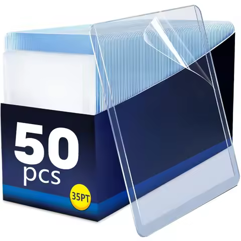 50/1Pcs Transparent Card Sleeve with Protective Film Clear Card Holder Idol Photo Game Baseball Card