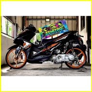 Long-Lasting NVX 155 DECALS FOR AEROX V1 (BLACK EDITION)