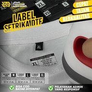 Custom Label Printing DTF - Label Ukuran Baju Setrika