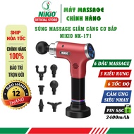 Japanese Nikio Muscle Pain Relief Massage Gun NK-171 - 6 heads, 6 speeds, 5 massage styles