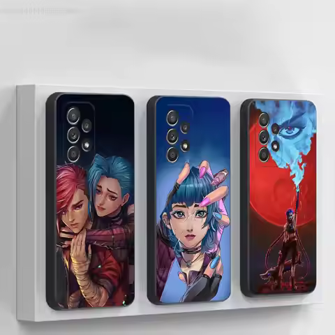 Anime Arcane Jinx Vi Phone Case For Samsung S 25,24,23,22,30,21,10,9,Ultra,Plus,Lite,FE,4,5G Black S