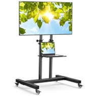 Mobile TV Stand,Rolling TVs Cart on Wheels Height Adjustable Heavy-Duty Floor Stand Base for 32-75 I