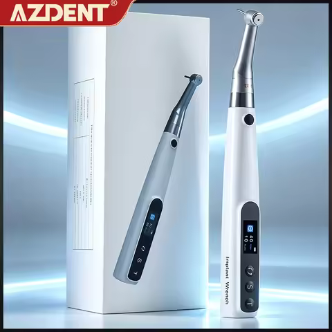 AZDENT Dental Implant Motor Electric Wireless Torque Driver Implant Torque Wrench with 16pcs Screwdr