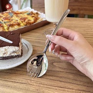 abongsea Stainless Steel Salad Spoon Creative Shovel Spoon Fork Pasta Coffee Fork Dessert Cake Fork 