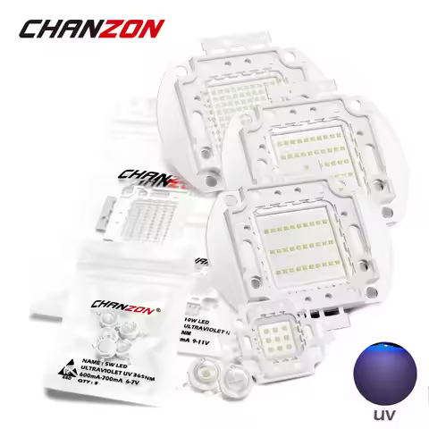 High Power UV Purple LED Chips 365nm 370nm 375nm 385nm 395nm 400nm 405nm 425nm COB Ultraviolet Light