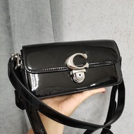 Bag Women New Style Studio Small Square Bag Genuine Leather Shoulder Crossbody Bag Baguette Patent L