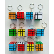 GANTUNGAN 12 pcs small cube keychain pouch Megicom cube small rotating cube wholesale rotating cube 