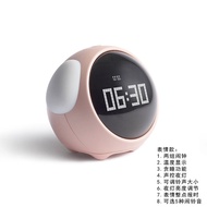 ***READY STOCK*** Emoji Alarm Clock Cute Expression Voice Control Night Light Multifunctional Alarm 
