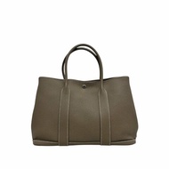 【HERMÈS】Garden Party 大象灰 TC 皮 銀扣花園包 手提托特包（二手）