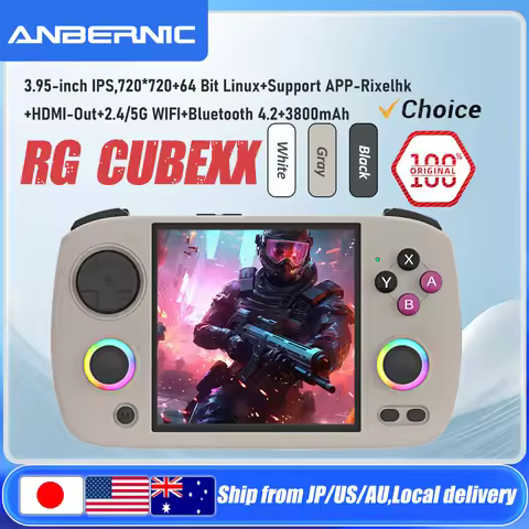 ANBERNIC RG CubeXX Handheld Game Console 3.95 Inch IPS Screen 64 Bit Linux System Supports 5G WiFi B