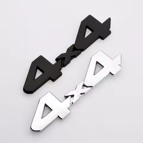 3D Metal Logo 4x4 Emblem Letters Car Rear Trunk Sticker Badge for Rc Off Road Tacoma Hilux Land Crui