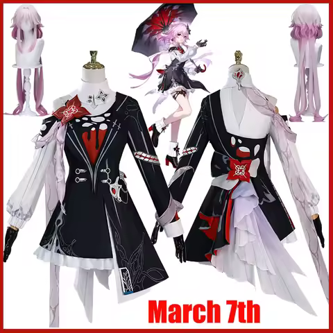 Newly Evernight March 7th Cosplay Costume Game Honkai Star Rail March 7th Suits Mysterious Foreign G