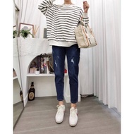 Slightly Brushed Boyfriend Pants 3048 Loose Version, Not Just Modified Thighs, Even Calf Is A Thin T