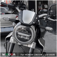 วัสดุกันลมหน้ารถแบบวินเทจสำหรับ Honda CB300R CB650R CB1000R ที่ปรับแต่งได้ ป้องกันลม ป้องกันฝน ป้องก