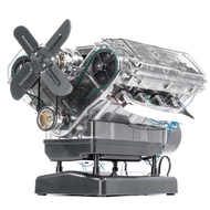 Mini V8 Engine Model Kit Internal Combustion Model V8 Motor Simulation Eight Cylinder Engine Can Be
