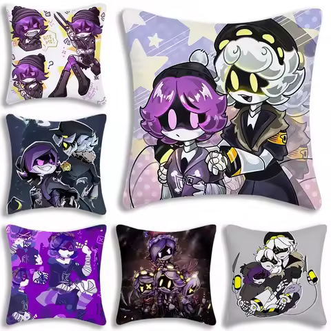 M-Murder D-Drones Pillow Covers Cartoon Sofa Decorative Home Double-sided Printing Short Plush Cute 