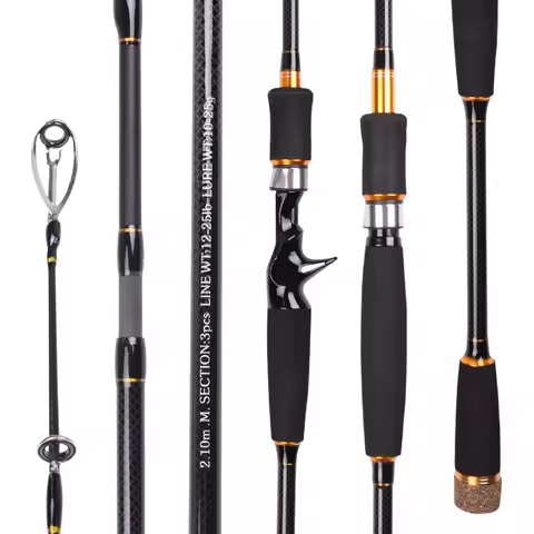 Mavllos YKing Snapper Fishing Spinning Rod Lure 10-25g Line 12-25lb 3 Sections Portable Carbon Light