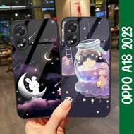 Latest Oppo A18 2023 Glass Softcase Mobile Phone Case [MG08]