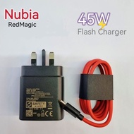 ZTE Nubia Focus Pro 5G Neo 3 GT 45W Fullset Charger UK Adapter USB-C to C Cable Support All Nubia Sm