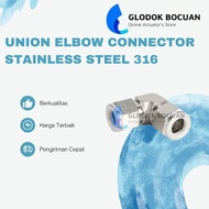 6MM X 6MM ELBOW UNION CONNECTOR TUBE OD 6 MM X 6 MM STAINLESS STEEL