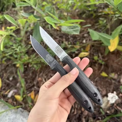 Portable Small Straight Knife Hands Handy 8Cr13Nov Steel Blade G10 Handle Portable EDC Multi-functio