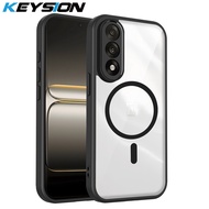 KEYSION Transparent Magnetic Phone Case for OnePlus Nord 5 5G Soft Silicone+PC HD Clear Simple Shock