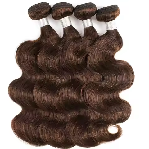 4 Bundles Body Wave Remy Human Hair Weave Extension Dark Brown Natural Black Quality Brazilian Hair