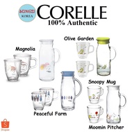 CORELLE Coordinates Pitcher Glass Mug 3 Piece Set