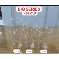 Hok Plastic Cups BIG Series, 25 pcs, 18oz, 22oz, 26oz