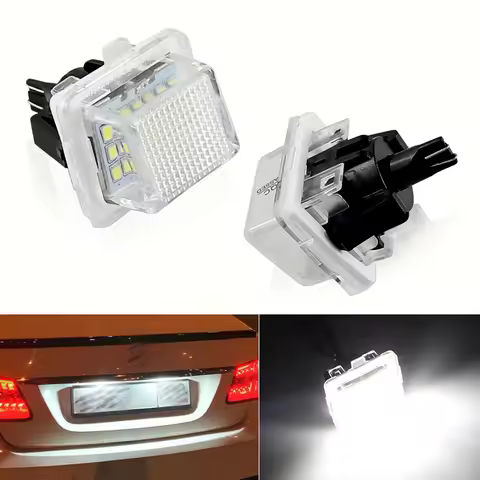 For Benz LED License Plate Light for Benz W204 (5D) W207 W212 W216 W221 6000K 12V 18 LEDs Car Licens
