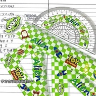 Disney Alien Lotso Three-eyed strawberry bear acrylic ruler set portable math triangle ruler tool