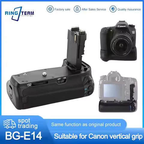BG-E14 Battery Grip for Canon 70D 80D 90D DSLR Cameras Outdoor Travel Photography Shooting Accessory