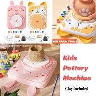 Kids pottery machine handmade carft pottery wheel set children birthday