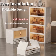 Foldable Cabinet Organizer for Bag/Clothes/Toy Storage Durabox with Drawer Cabinet Storage Box