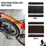 Island Pattern Leather Folding Bike FRAME Cover