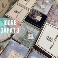 Square Hijab motif 3pcs/ 3box buckle scarves Hijab packaging box tube box Random box