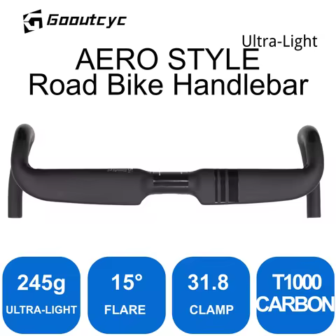 GOOUTCYC Ultra-LighAERO Bar Road Gravel style Handlebar Di2 bicycle handlebar Internal Cables Road B