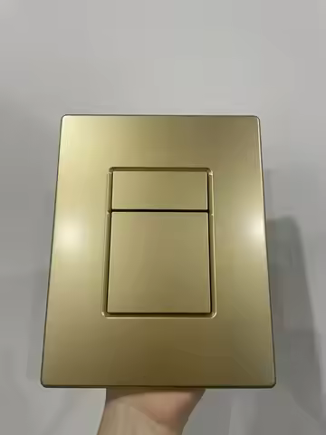Matte Gold Dual Flush Plate for Grohe Concealed Gd2 Cisterns (water-saving, Pneumatic Drop Valve Av1