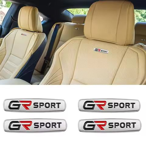3D Metal GR SPORT Logo Nameplate Badge Seat Sticker Sticker For Toyota GR Sport Corolla Prius Harrie