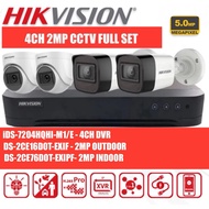 HIKVISION 2MP CCTV Camera Set 4CH DVR iDS-7204HQHI-M1/E & 4 Outdoor/Indoor Camera & HDD.