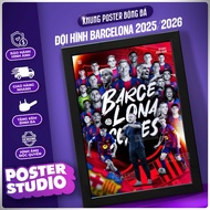 BARCELONA 25/26 poster photo frame 2 sizes for desktop A5 (18cm x 24cm) wall hanging A4 (24cm x 35cm