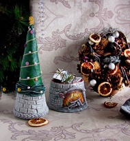 聖誕樹。降臨節套裝，歐洲聖誕節，小飾品盒，聖誕裝飾