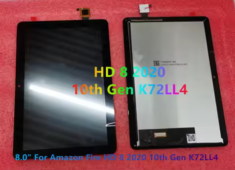 8"Inch For Amazon Fire HD 8 2020 HD8 2020 10th Gen K72LL4 LCD Display Touch Screen Digitizer Glass A