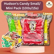 [HALAL] Hudson’s Hard Candy Classic / Lime / Lemon / Honey Lemon Small / Mini / Mix Pack 100pcs / 15