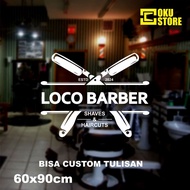 Custom Sticker 54 Cutting Sticker LOCO BARBERSHOP - OKU STORE