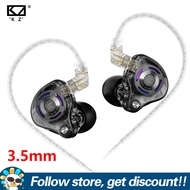 KZ Gale หูฟังเล่นเกม2Pin ชุบทองดีไซน์โครงสร้างที่แยกจากกันได้หูฟังแบบมีสายดนตรีขนาด6มม. ไมโครโฟนคู่ค