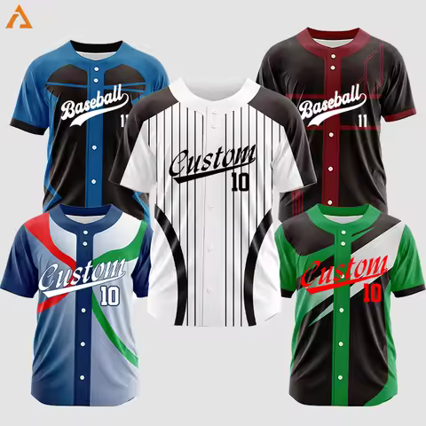 Customizable Baseball Jersey Team Shirt Print Personal Name Number Stripe Hip Hop Sportswear Basebal