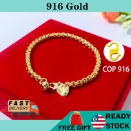 jewellery emas cop 916 gold bracelet kids bracelet emas korea bracelet gold plated bracelet 916 gold