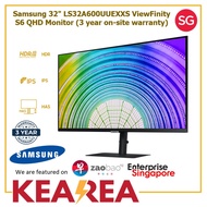 Samsung 32" QHD Monitor with IPS panel and USB type-C - LS32A600UUEXXS ( 3 year on-site warranty )
